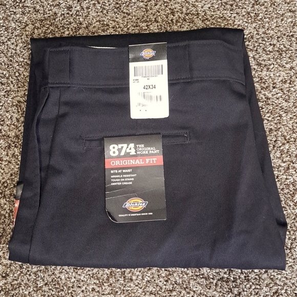 Dickies  847 Original Work Pant Men's 42x34  Black Tall NEW - Picture 1 of 8